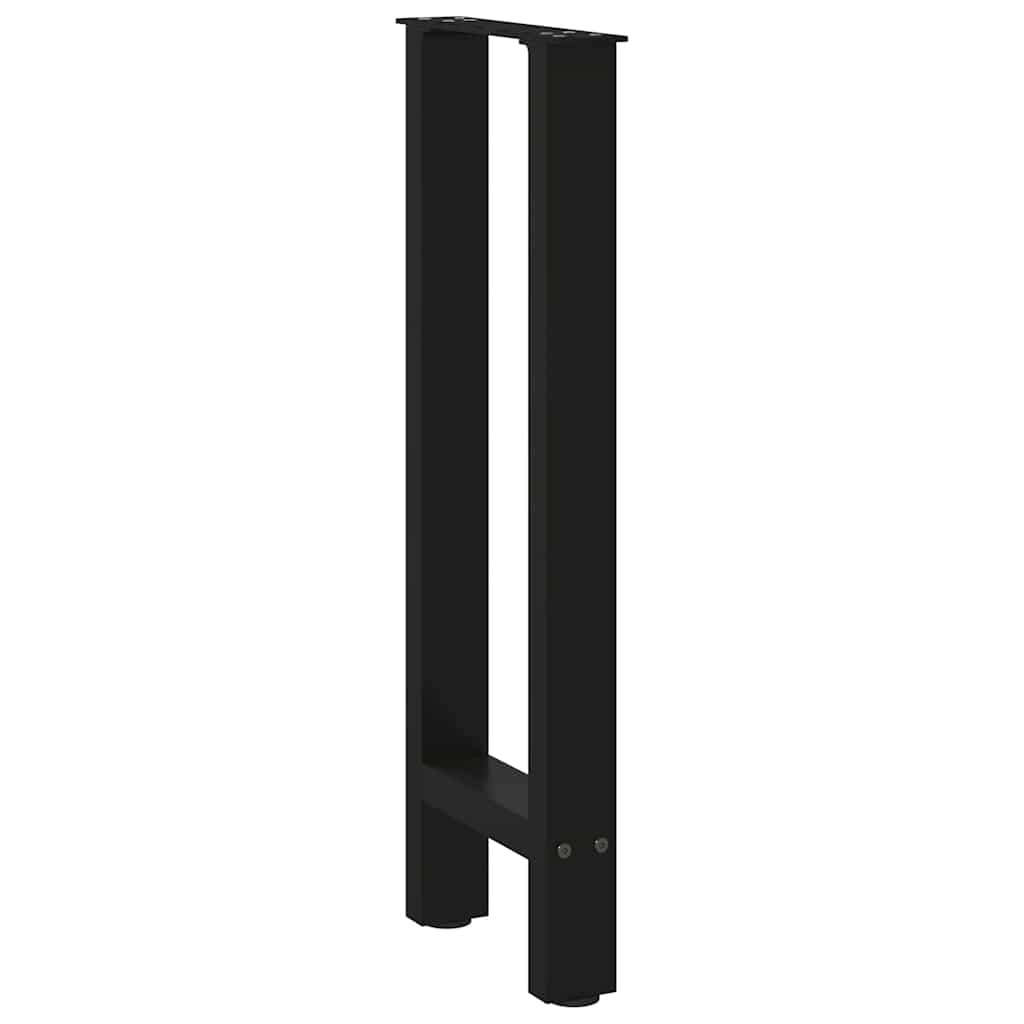 Pieds de table basse noir 2 pcs 28x(72-73) cm acier