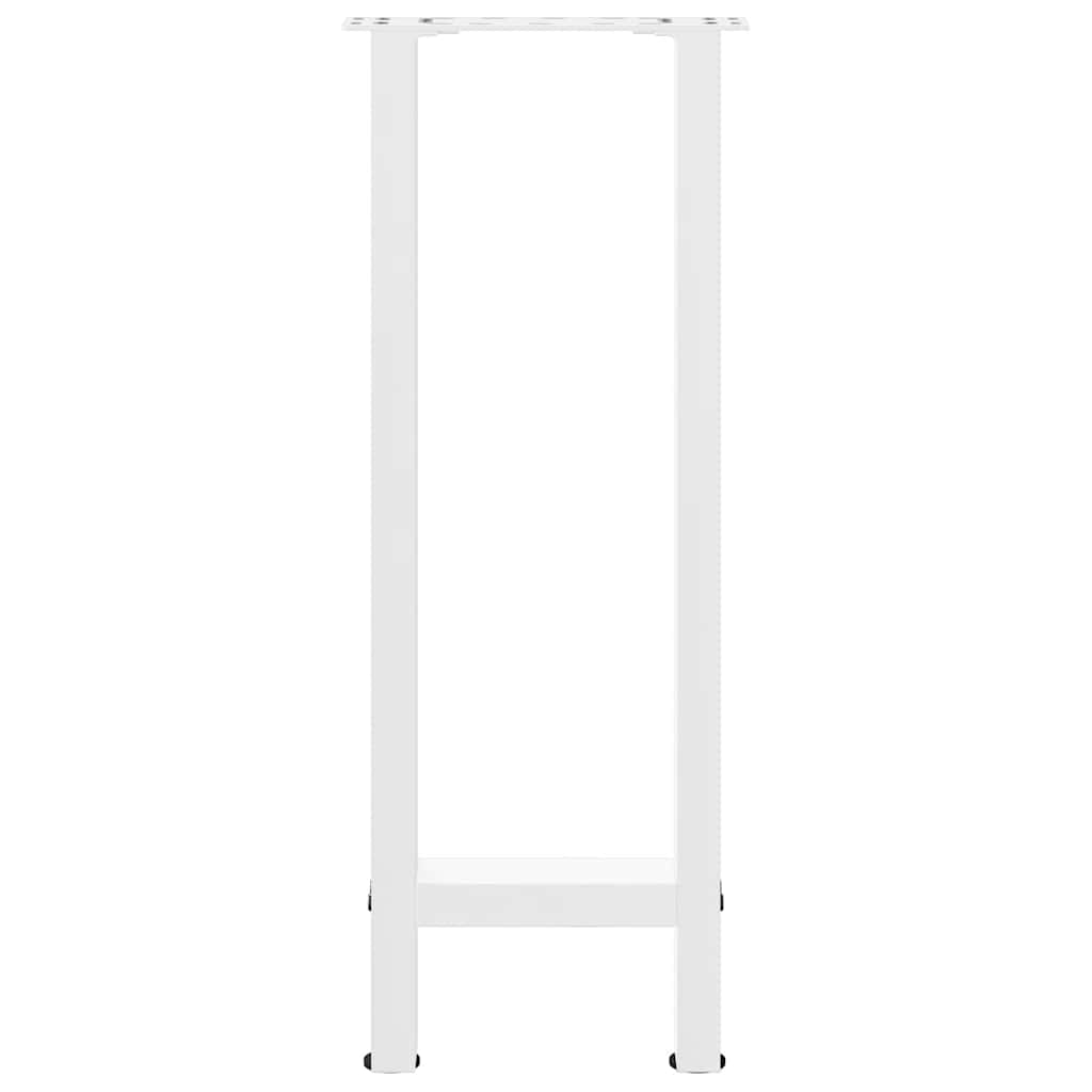 Pieds de table basse blanc 2 pcs 28x(72-73) cm acier