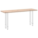 Pieds de table basse blanc 2 pcs 28x(72-73) cm acier