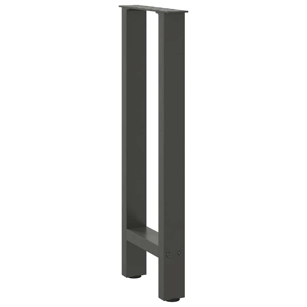 Pieds de table basse anthracite 2 pcs 28x(72-73) cm acier