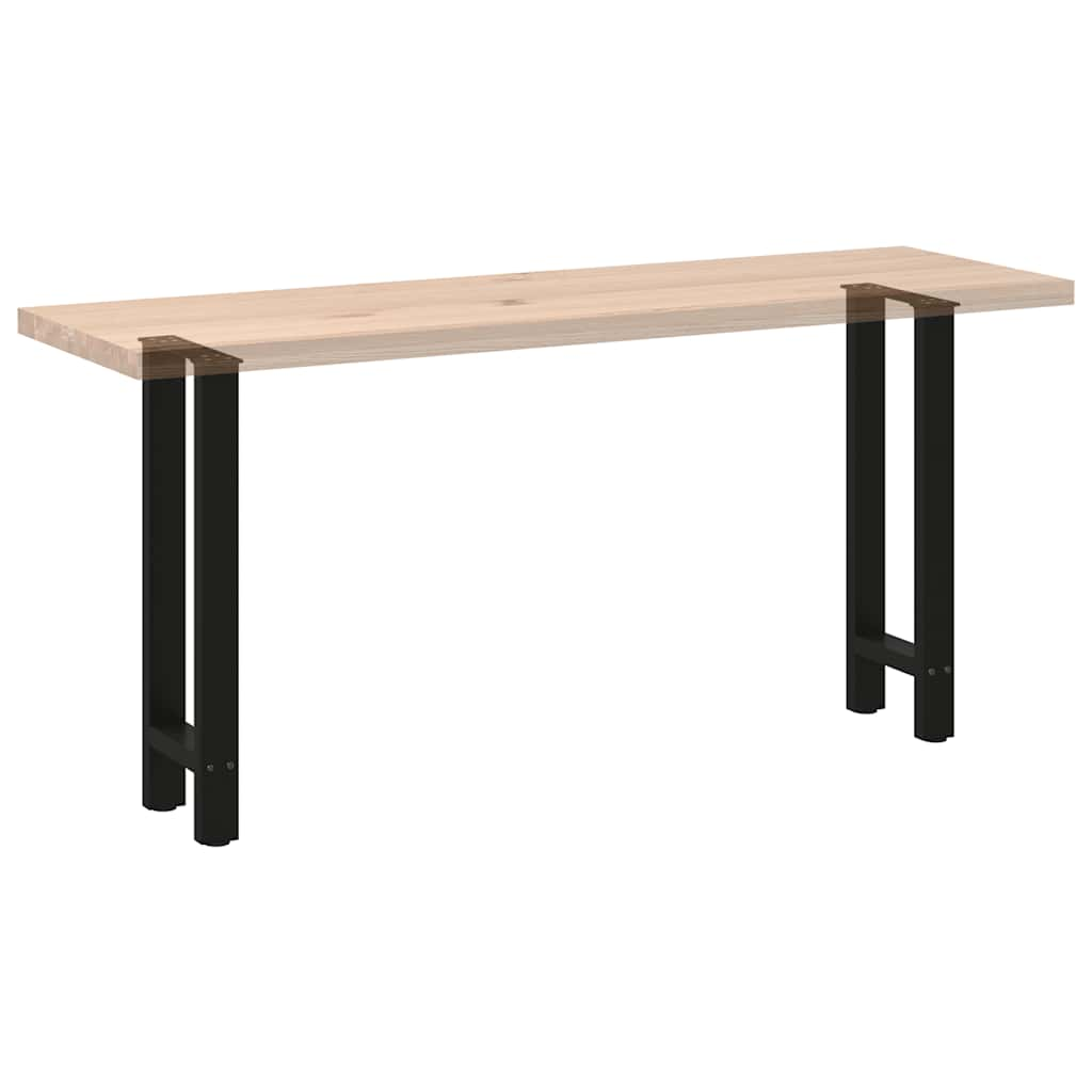 Pieds de table basse noir 2 pcs 38x(72-73) cm acier