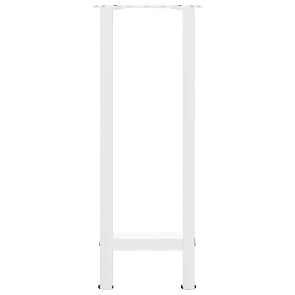 Pieds de table basse blanc 2 pcs 38x(72-73) cm acier