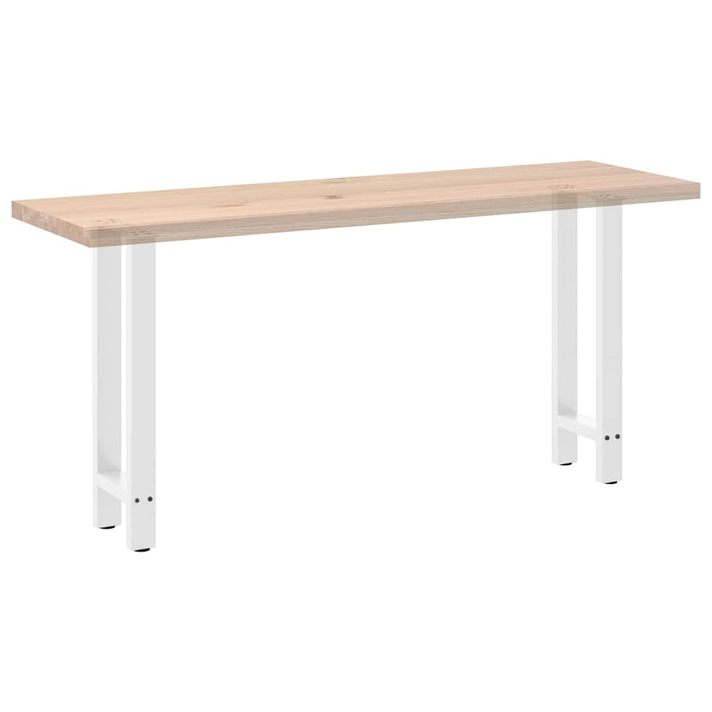 Pieds de table basse blanc 2 pcs 38x(72-73) cm acier