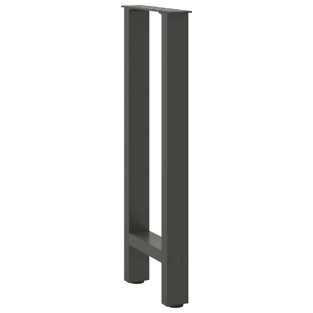 Pieds de table basse anthracite 2 pcs 38x(72-73) cm acier