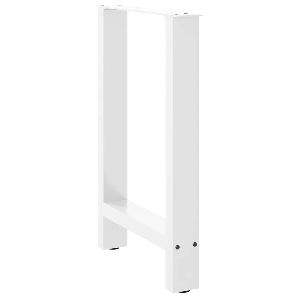 Pieds de table basse blanc 2 pcs 50x(72-73) cm acier