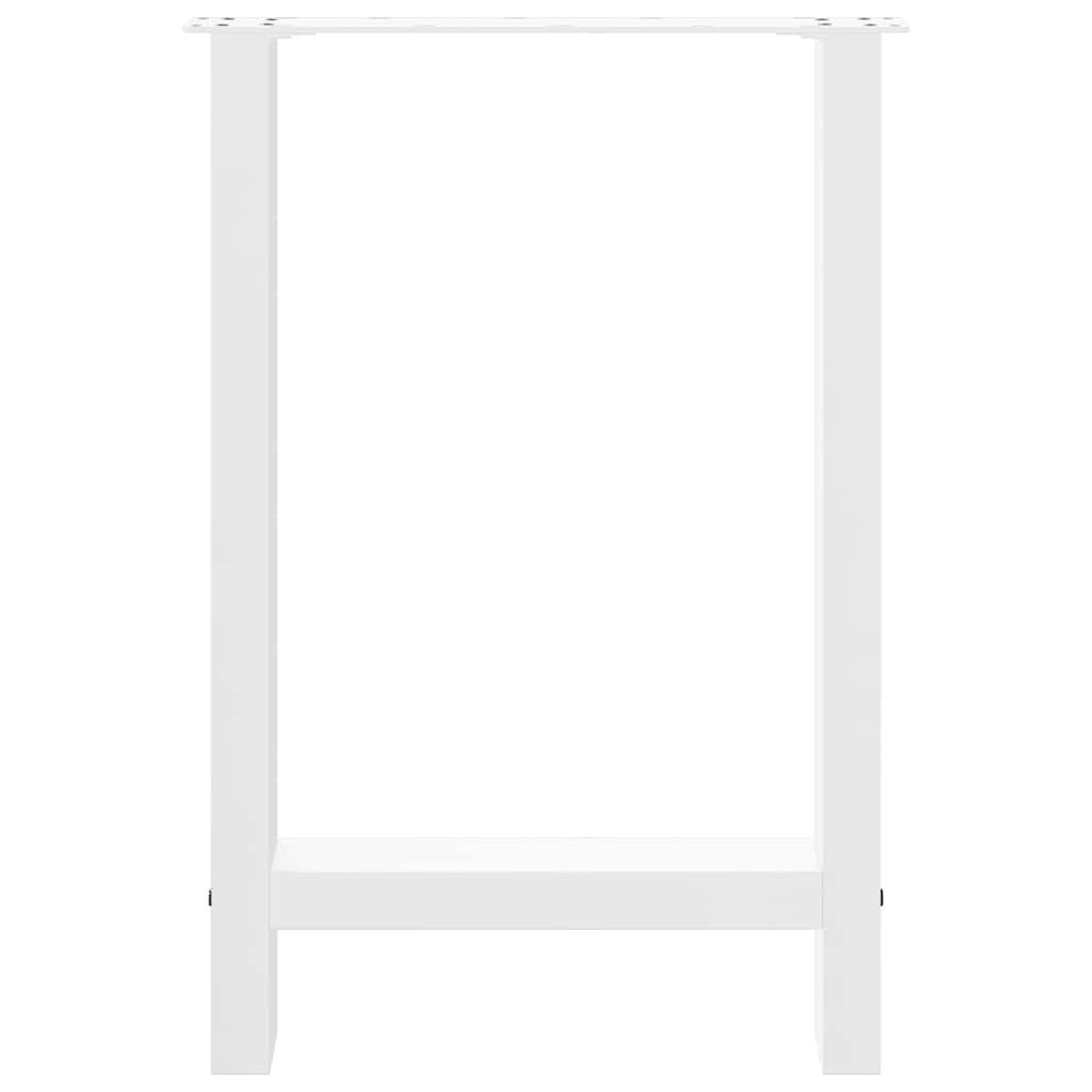 Pieds de table basse blanc 2 pcs 50x(72-73) cm acier