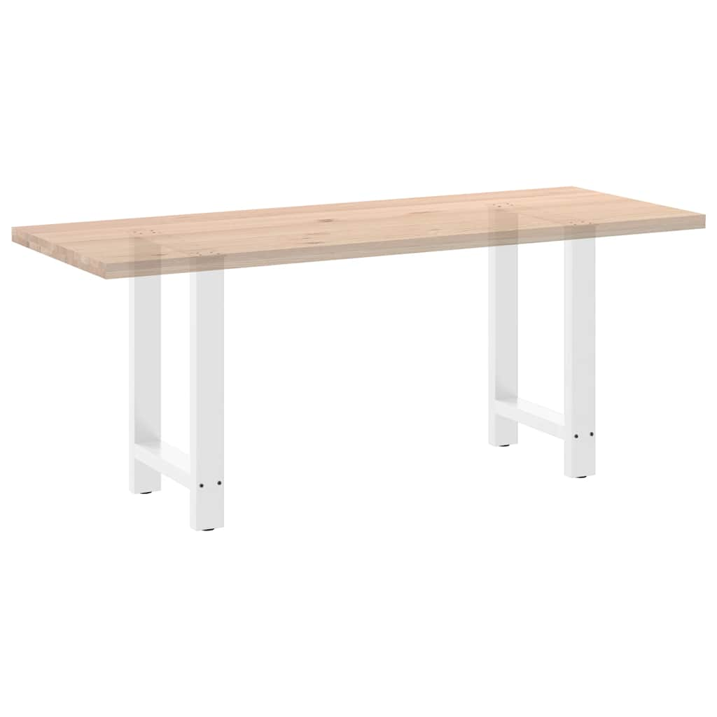 Pieds de table basse blanc 2 pcs 50x(72-73) cm acier