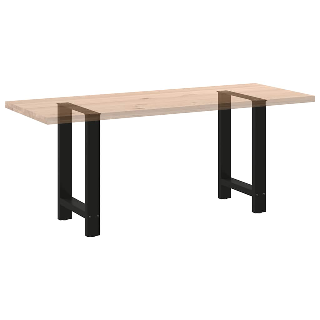 Pieds de table basse noir 2 pcs 60x(72-73) cm acier