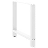 Pieds de table basse blanc 2 pcs 80x(72-73) cm acier