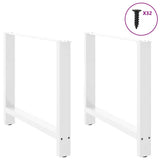 Pieds de table basse blanc 2 pcs 100x(72-73) cm acier