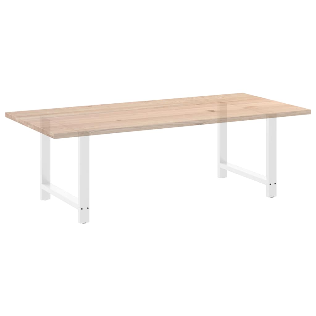 Pieds de table basse blanc 2 pcs 100x(72-73) cm acier