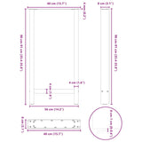 Anthrazitfarbene Couchtischbeine 2 Stück 40x(90-91) cm Stahl