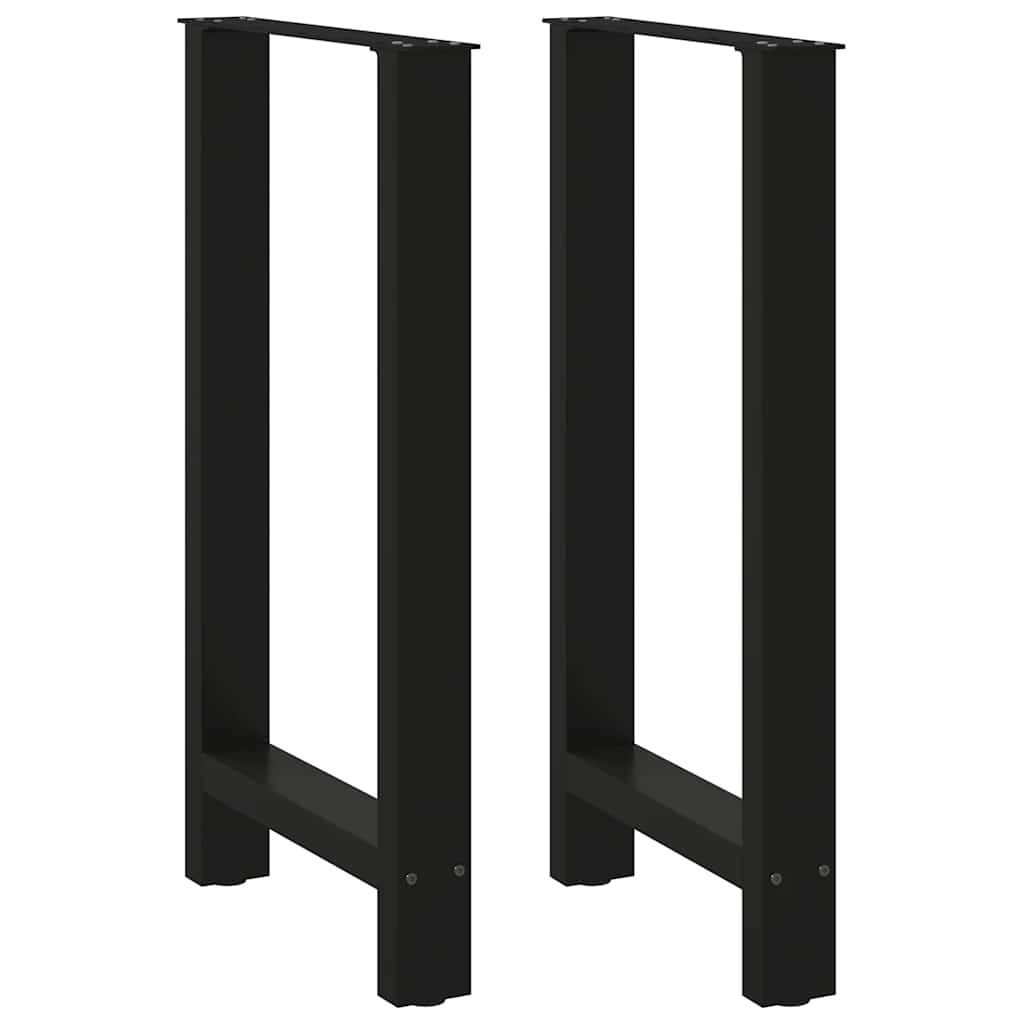 Pieds de table basse noir 2 pcs 50x(90-91) cm acier