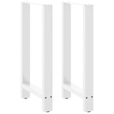 Pieds de table basse blanc 2 pcs 50x(90-91) cm acier