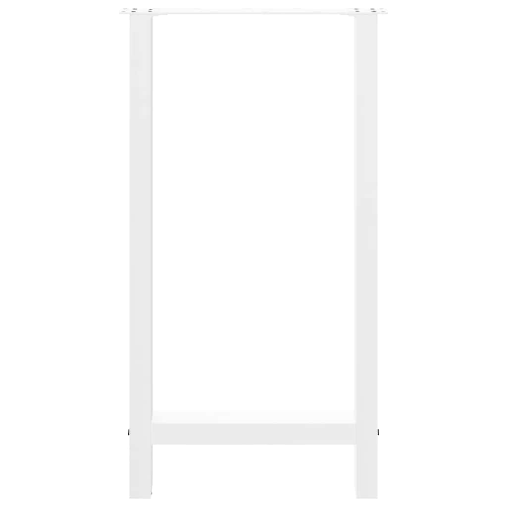 Pieds de table basse blanc 2 pcs 50x(90-91) cm acier