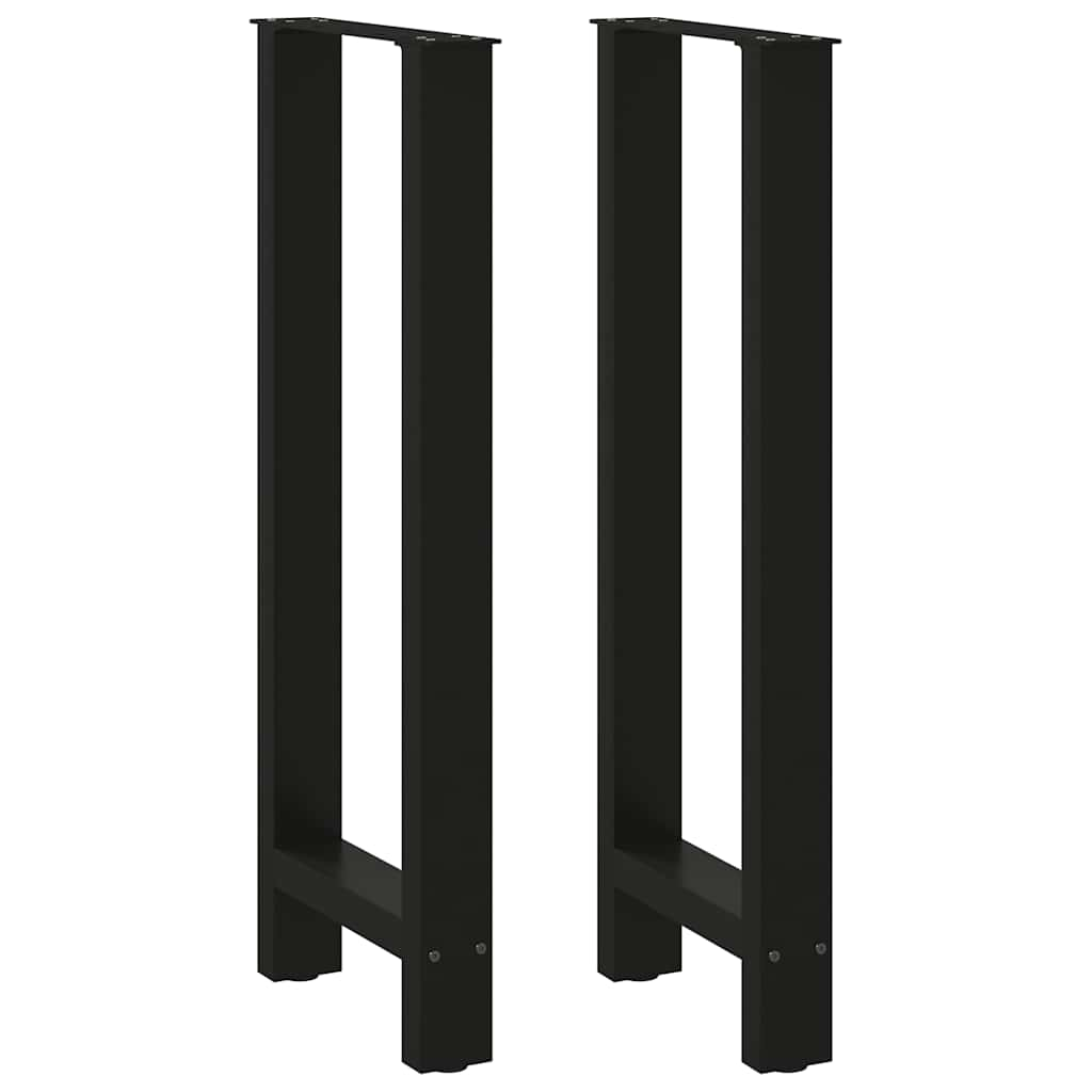 Pieds de table basse noir 2 pcs 40x(100-101) cm acier