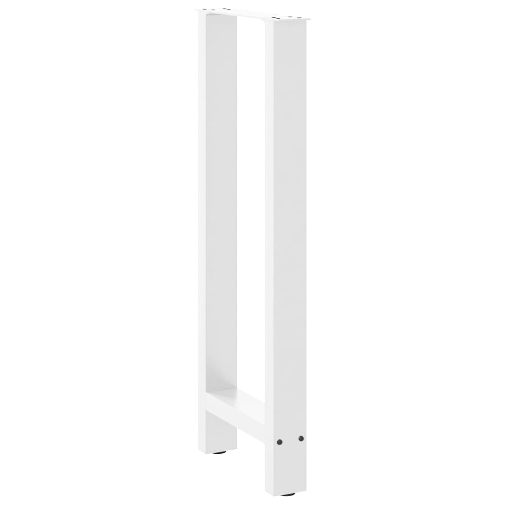 Pieds de table basse blanc 2 pcs 40x(90-91) cm acier