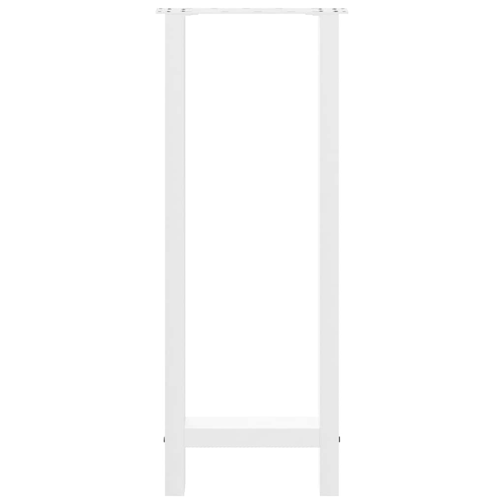 Pieds de table basse blanc 2 pcs 40x(90-91) cm acier