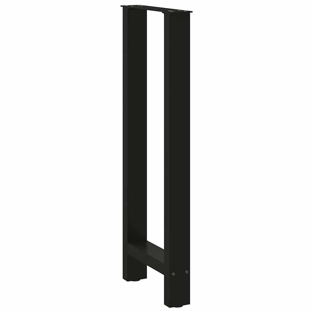 Pieds de table basse noir 2 pcs 50x(100-101) cm acier