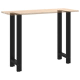 Pieds de table basse noir 2 pcs 50x(100-101) cm acier