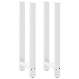 White coffee table legs 2 pcs 50x(100-101) cm steel