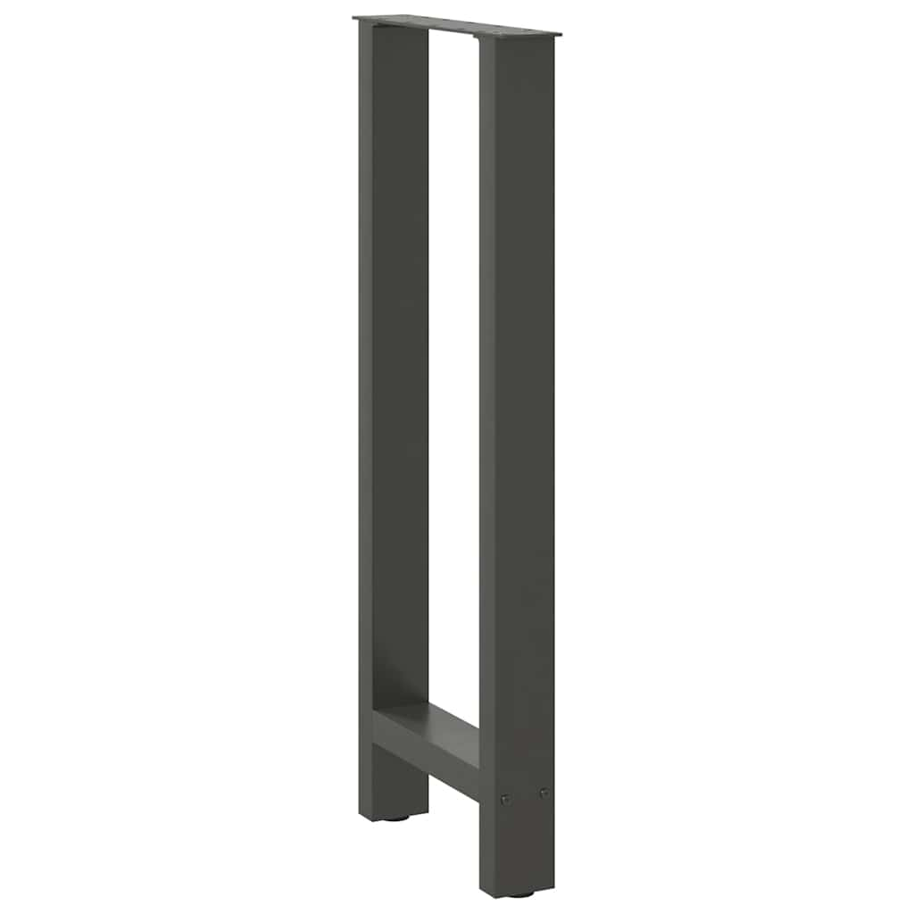 Pieds de table basse anthracite 2 pcs 50x(100-101) cm acier