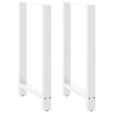 Pieds de table basse blanc 2 pcs 60x(100-101) cm acier