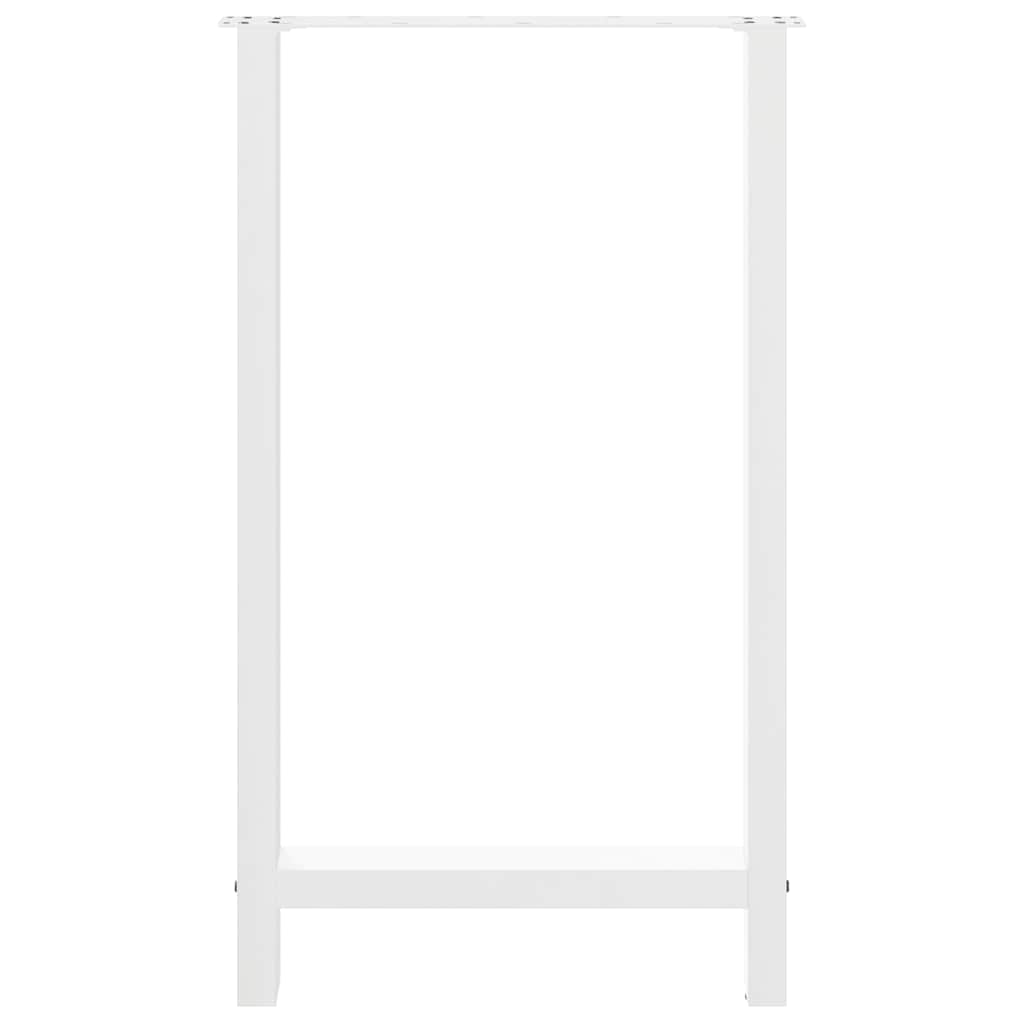 Pieds de table basse blanc 2 pcs 60x(100-101) cm acier