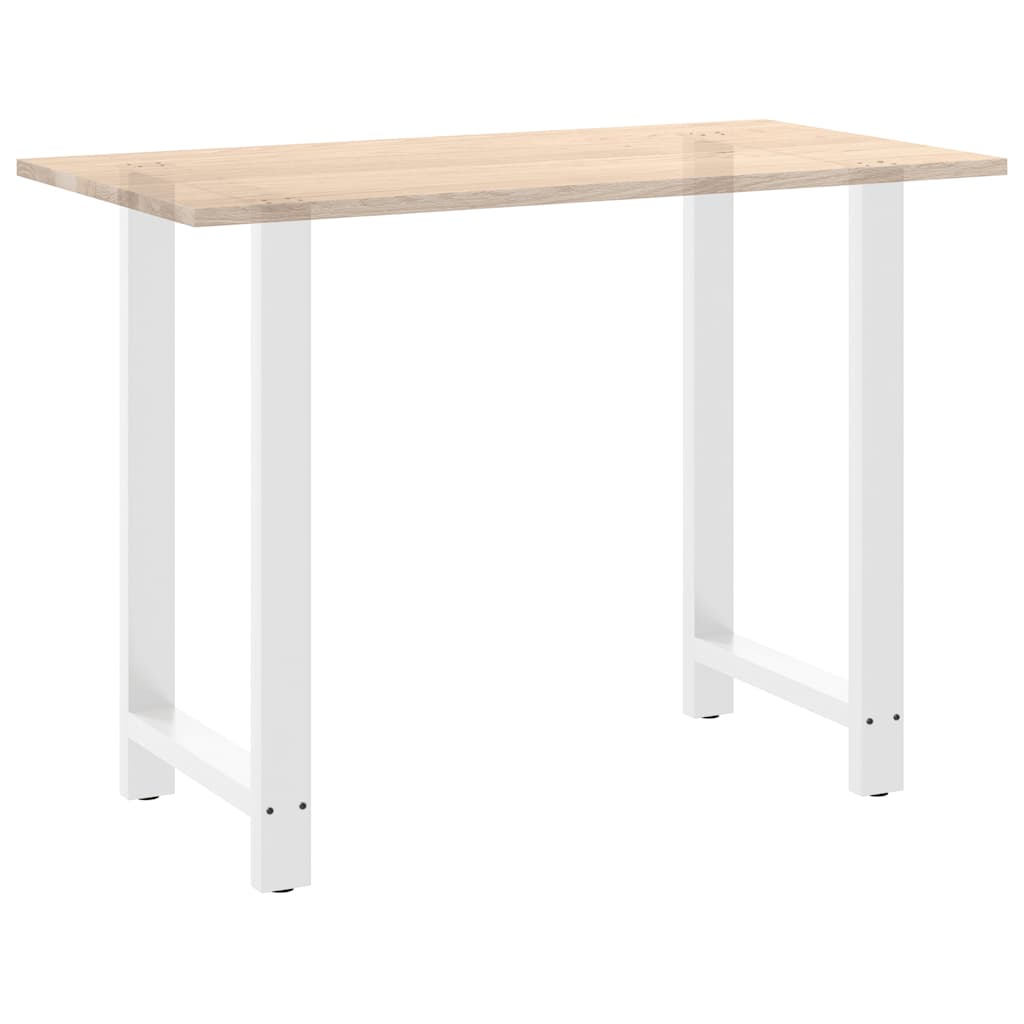 Pieds de table basse blanc 2 pcs 60x(100-101) cm acier