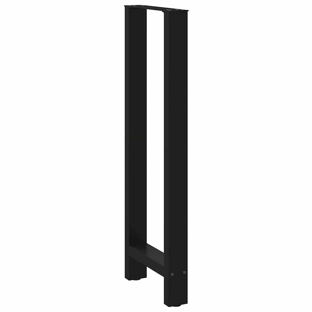 Pieds de table basse noir 2 pcs 40x(110-111) cm acier