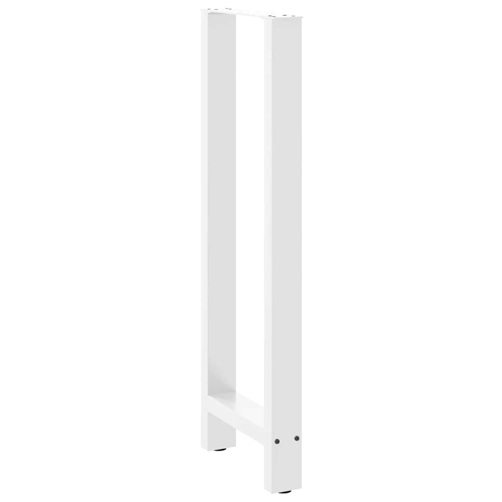 Weiße Couchtischbeine 2 Stück 40x(110-111) cm Stahl