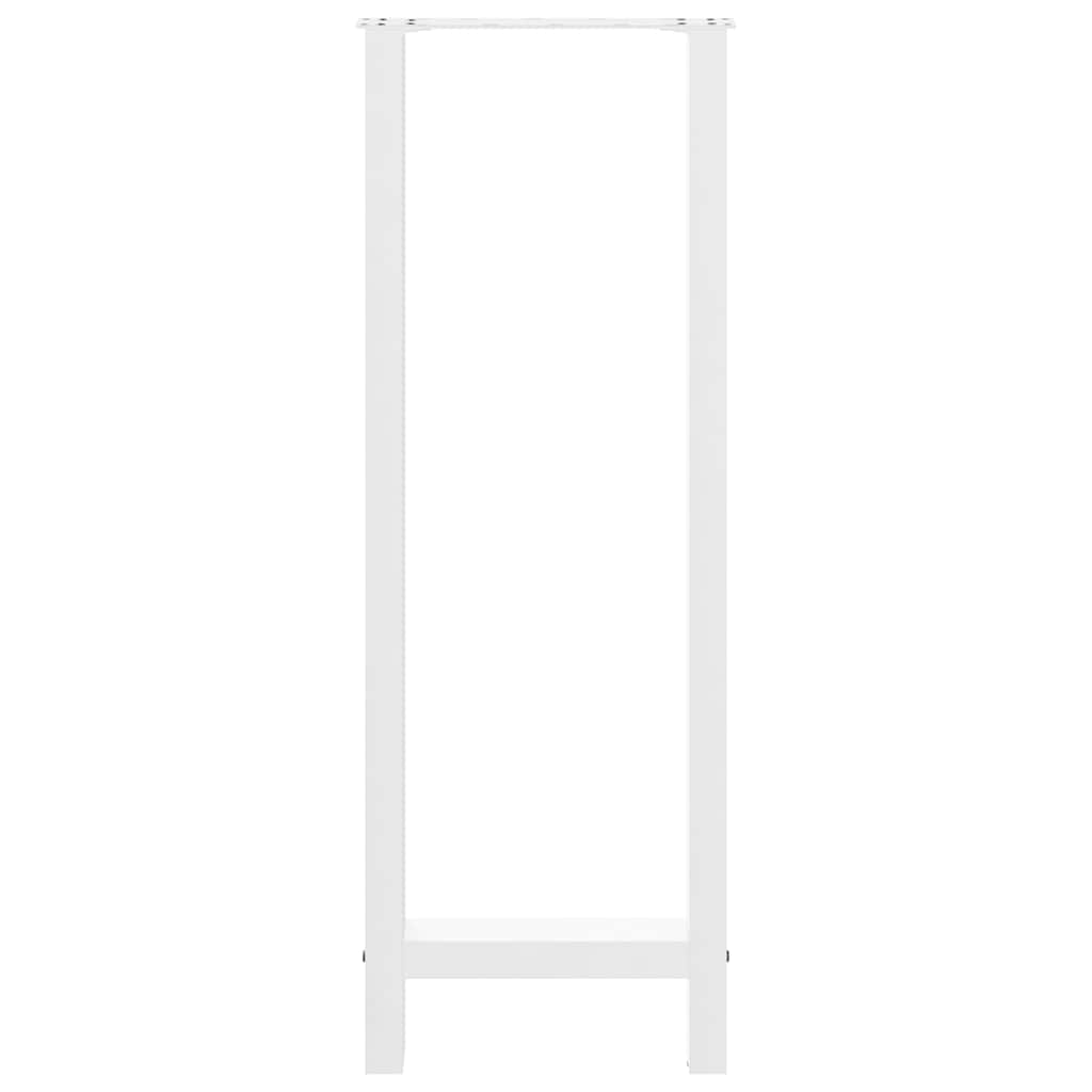 Weiße Couchtischbeine 2 Stück 40x(110-111) cm Stahl