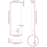 Weiße Couchtischbeine 2 Stück 40x(110-111) cm Stahl