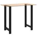 Pieds de table basse noir 2 pcs 60x(110-111) cm acier