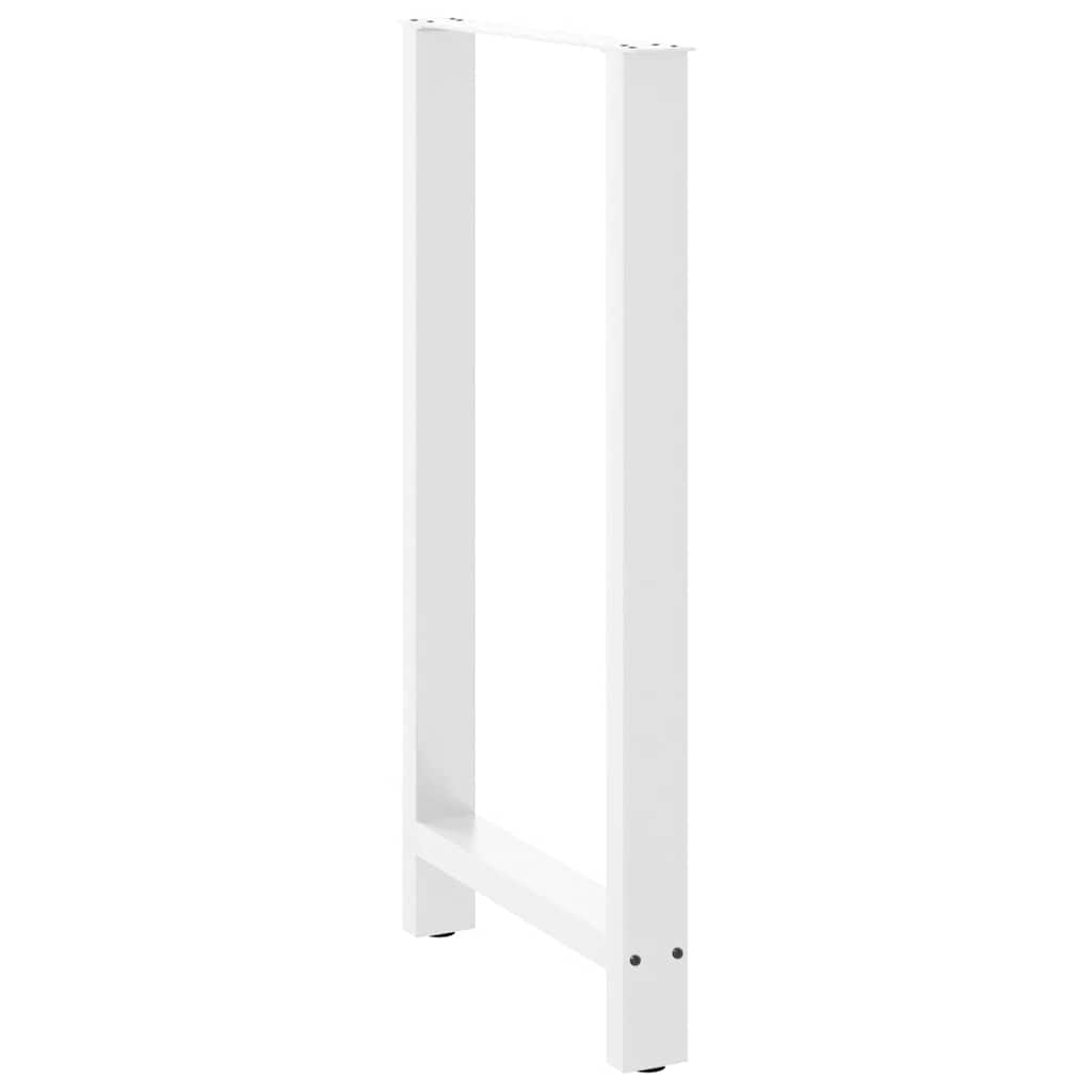 Weiße Couchtischbeine 2 Stück 60x(110-111) cm Stahl