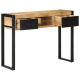 Console table 100x35x75 cm solid raw mango wood