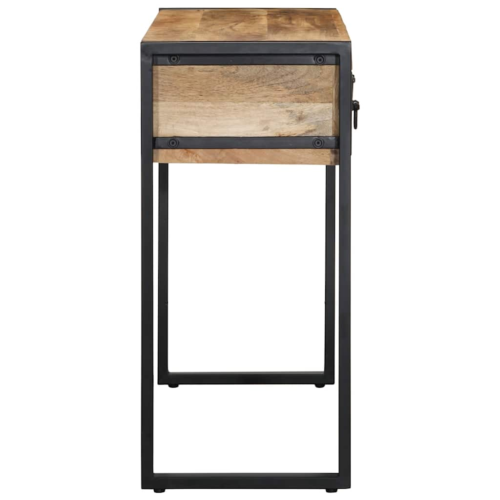 Table console 100x35x75 cm bois de manguier massif brut