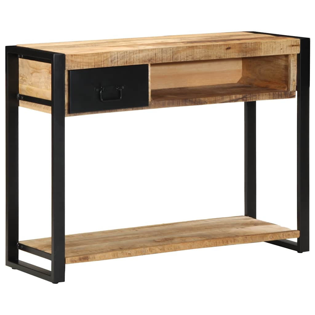 Console table 100x35x75 cm solid raw mango wood