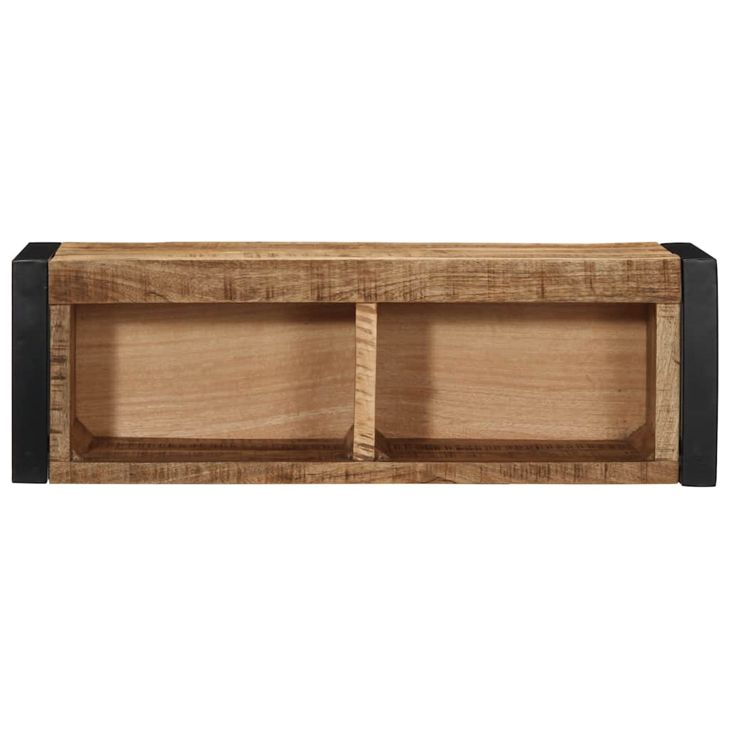 Meuble TV 80x30x25 cm bois massif de manguier brut