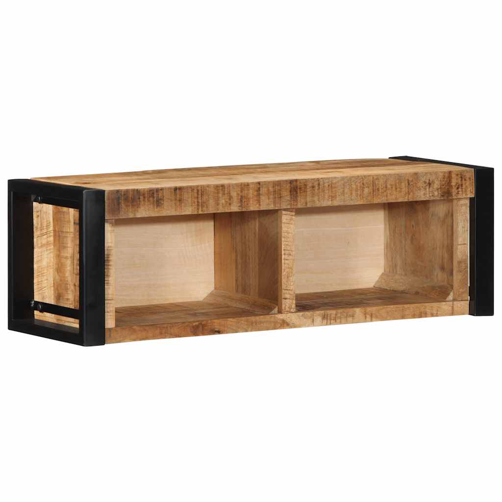 Meuble TV 80x30x25 cm bois massif de manguier brut