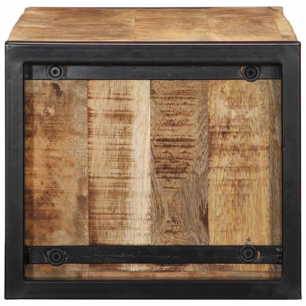 Meuble TV 80x30x25 cm bois massif de manguier brut