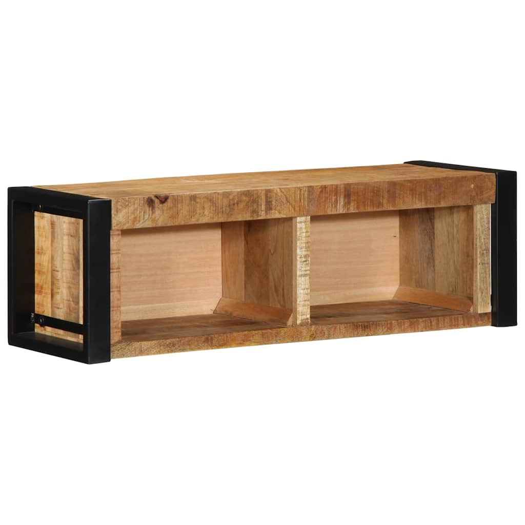 Meuble TV 80x30x25 cm bois massif de manguier brut