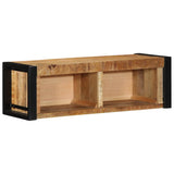 Meuble TV 80x30x25 cm bois massif de manguier brut