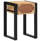 Table d'appoint 35x35x50 cm bois massif de manguier brut