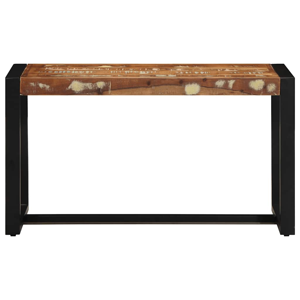 Banc multicolore 80x35x45 cm bois massif récupération