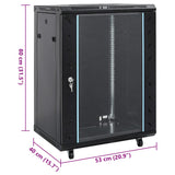 Coffret de réseau 15U 19" IP20 noir 53x40x80 cm