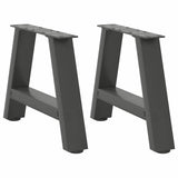 Pieds de table basse forme de A 2 pcs anthracite 50x(30-31) cm