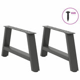 Pieds de table basse forme de A 2 pcs anthracite 70x(30-31) cm