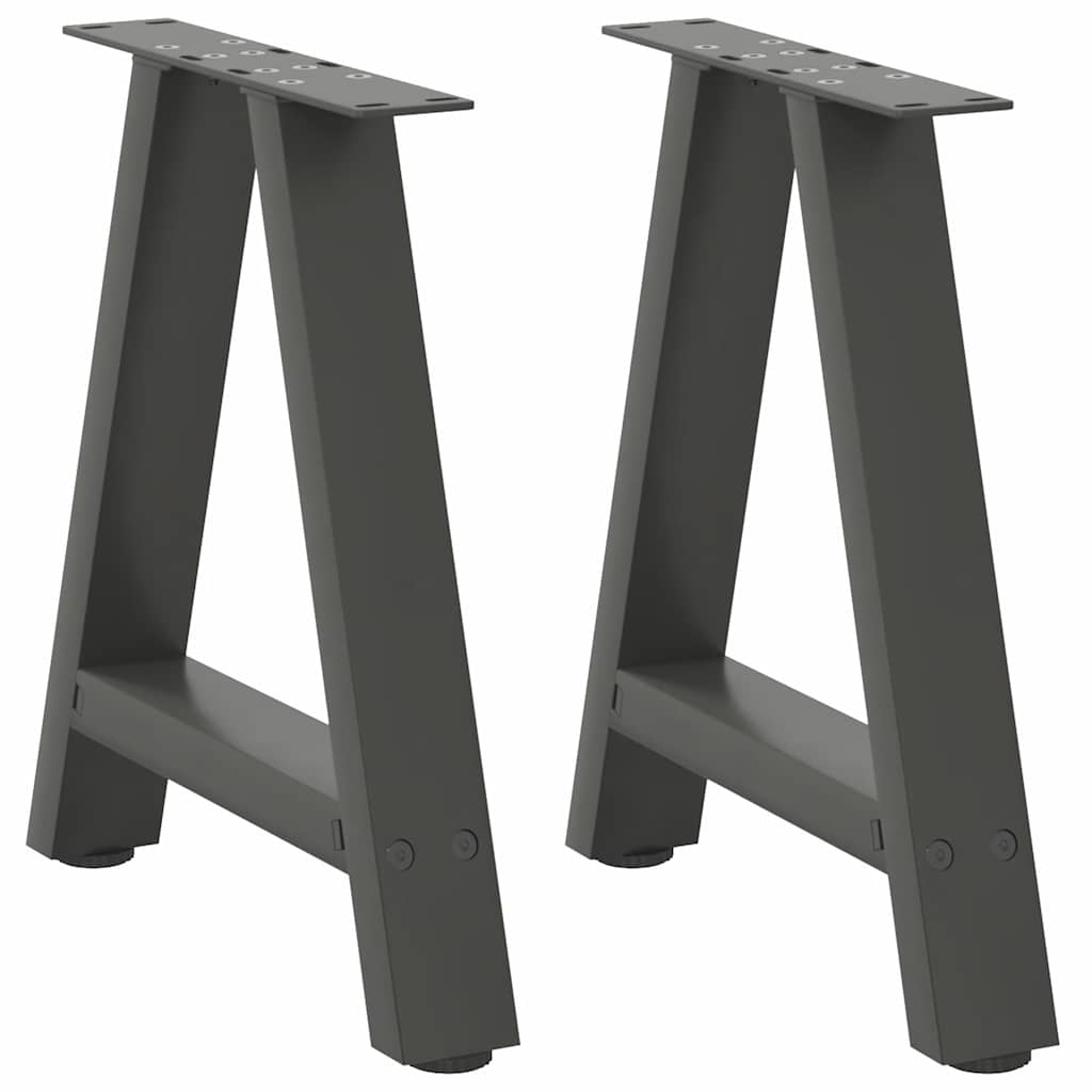 Pieds de table basse forme de A 2 pcs anthracite 38x(42-43) cm