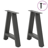 Pieds de table basse forme de A 2 pcs anthracite 38x(42-43) cm